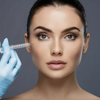 Eye or tear trough dermal filler injection under the eyes to reduce dark circles and restore volume for a smoother appearance.