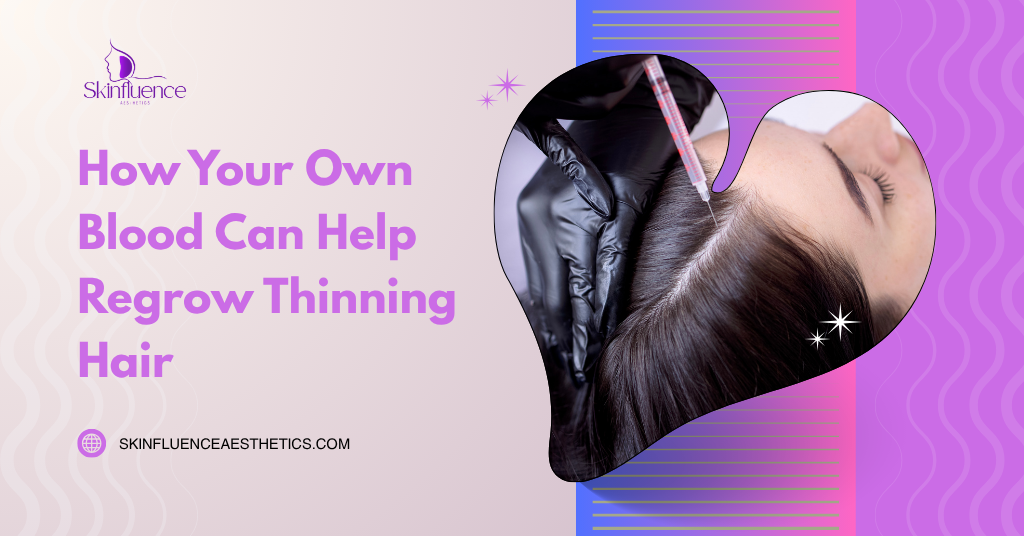 PRP hair rejuvenation treatment for thinning hair at Skinfluence Aesthetics using scalp injections to stimulate natural hair growth